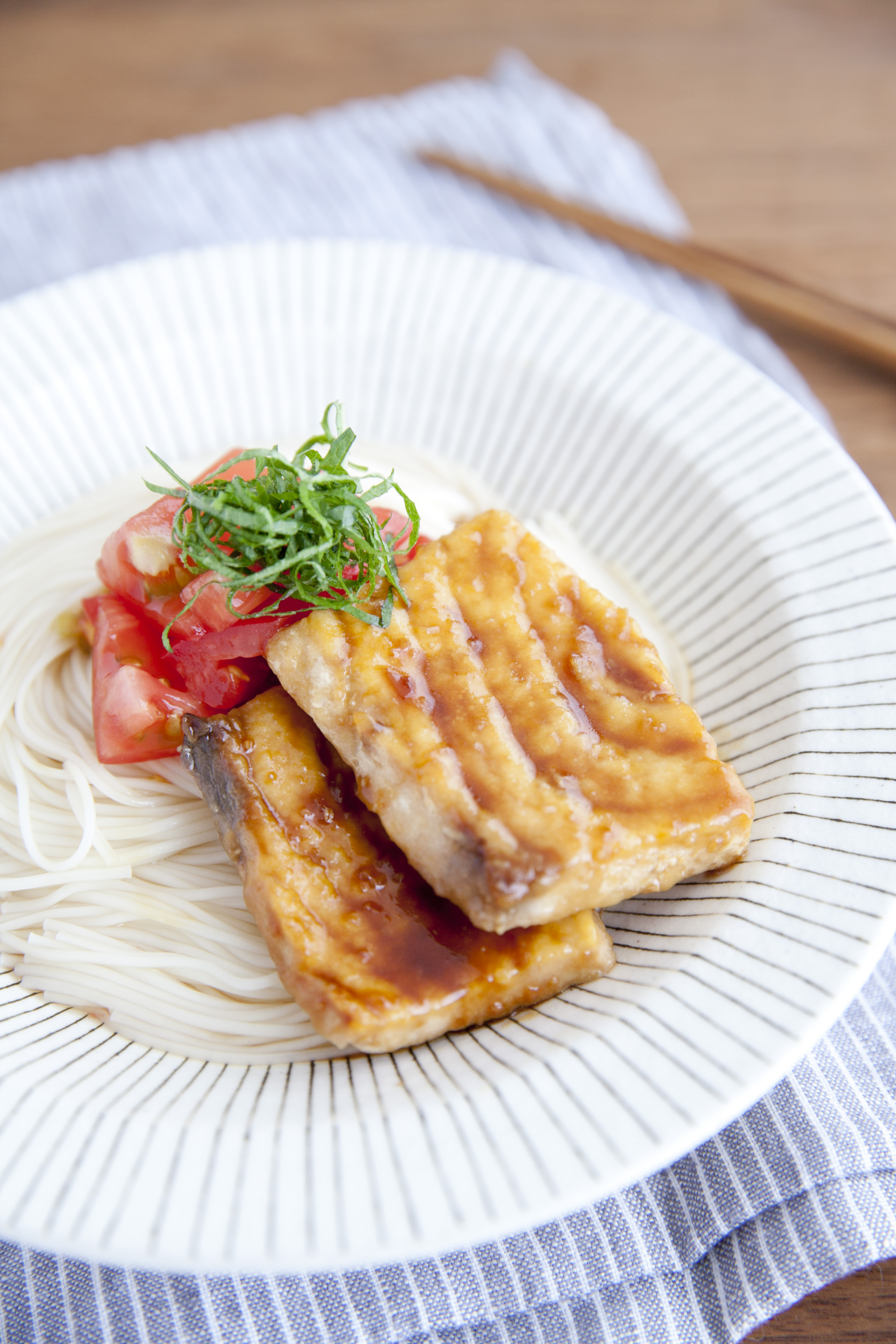 さっぱり甘辛めかじきそうめん ふたりごはん さっぱり甘辛めかじきそうめん ふたりごはん