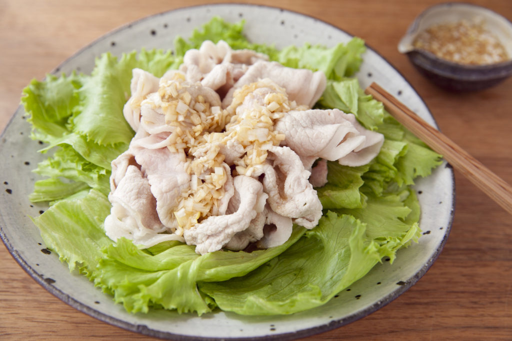 もりもりレタスの豚しゃぶ〈香味ポン酢だれ〉