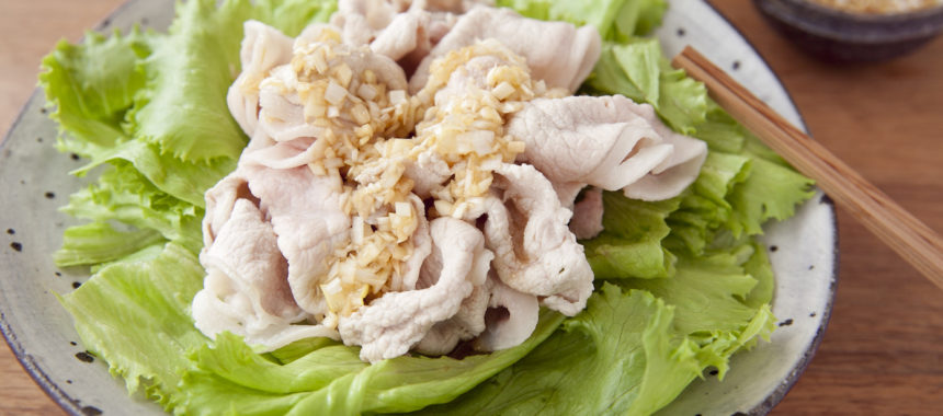 もりもりレタスの豚しゃぶ 香味ポン酢だれ ふたりごはん