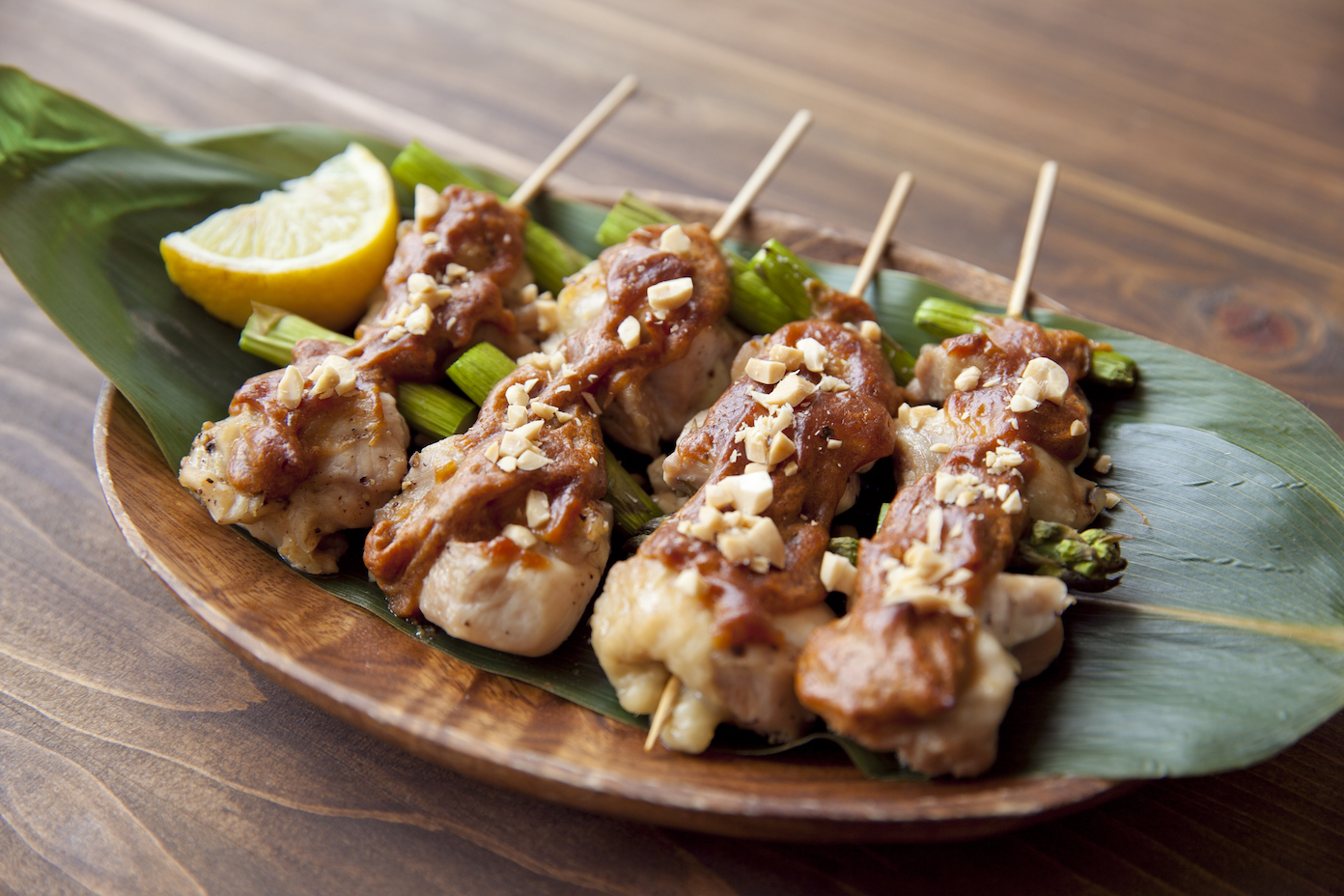 糖質控えめ アスパラと鶏肉のサテ ふたりごはん