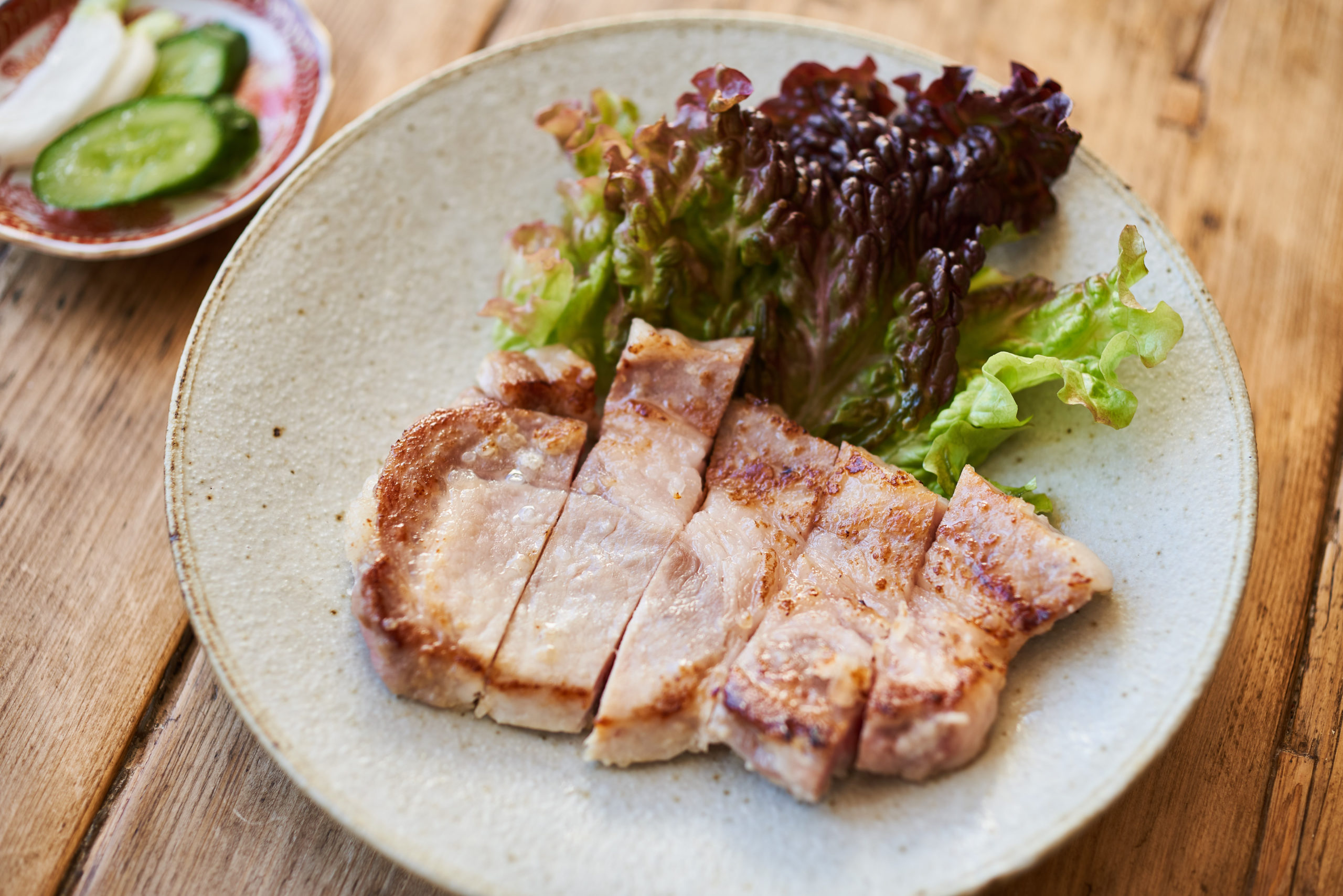 豚肉の三五八漬け焼きとかぶの葉スープのレシピ 作り方 ふたりごはん